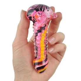 Sklenená fajka Pyrex Pink Loly Ružová