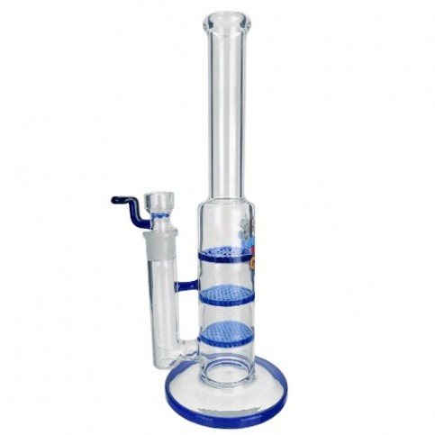 Sklenené bongo Triple Honey Comb od Black Leaf - blue