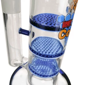 Sklenené bongo Triple Honey Comb od Black Leaf - blue