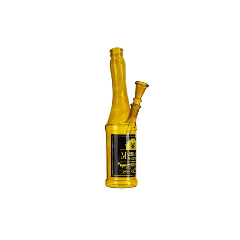 Beer bottle Bong sklenený 27 cm - pohľad zboku