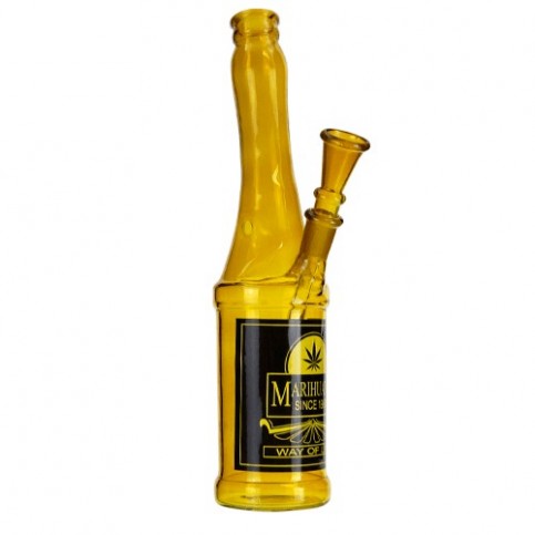 Beer bottle Bong sklenený 27 cm - pohľad zboku