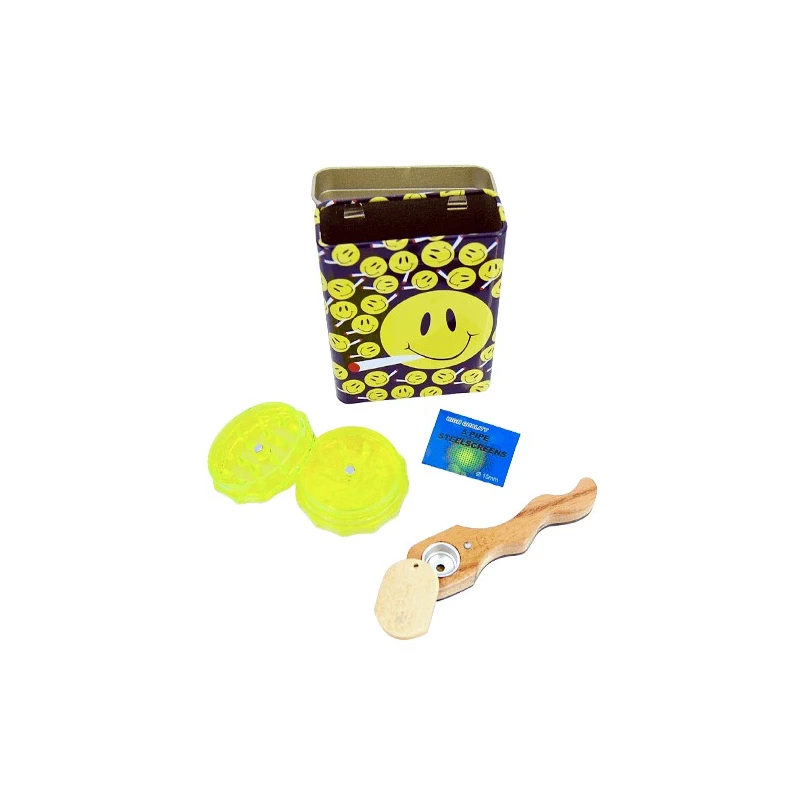 Set Smajlík - Drvička, Mini fajka - Šlukovka Woody a Sitká