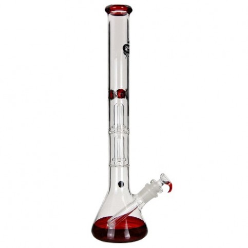 Sklenený Bong Grace Glass Big Beaker Red 54 cm - pohľad zboku