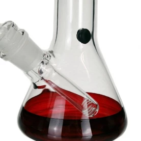Sklenený Bong Grace Glass Big Beaker Red 54 cm - detail vázy s turbom a difúznym downpipe