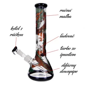 Sklenený Bong Grace Glass Dragon 32 cm