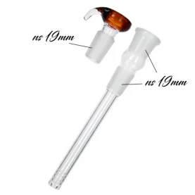 Sklenený Bong Thug Life Umber 35 cm - kotol a downpipe