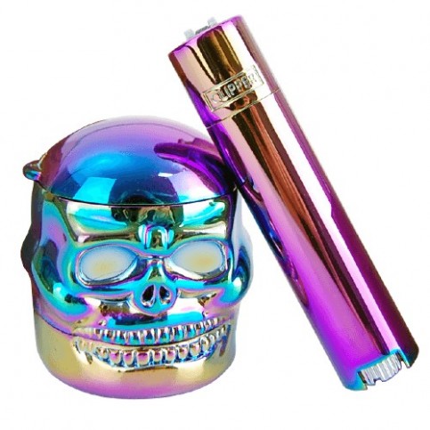 Grinder Set Chameleon Skull: Drvička Skull Chameleon + Kovový Clipper Chameleon