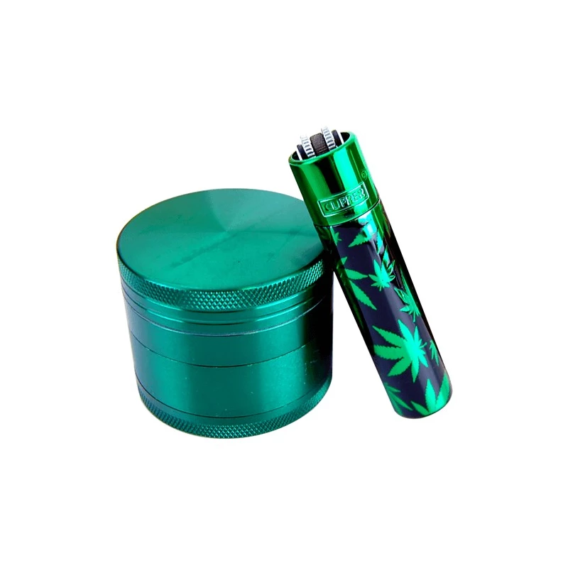 Grinder Set Smoke: Drvička Smoke + Kovový Clipper Leaf