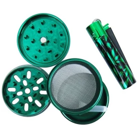 Grinder Set Smoke: Drvička Smoke + Kovový Clipper Leaf