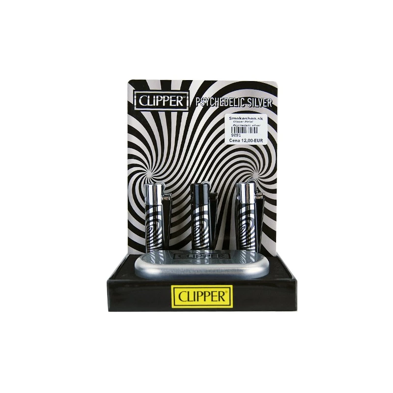 Zapaľovač Clipper Metal Psychedelic silver