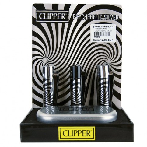 Zapaľovač Clipper Metal Psychedelic silver