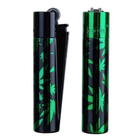 Zapaľovač Clipper Metal Green Leaf