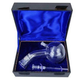 Sklenený bong Boxed Frog 23 cm - sklenené bongo v kufríku