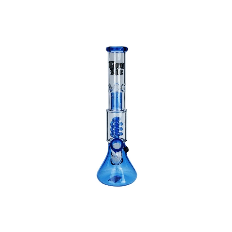 Sklenený Bong Thug Life 35 cm blue