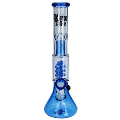 Sklenený Bong Thug Life 35 cm blue