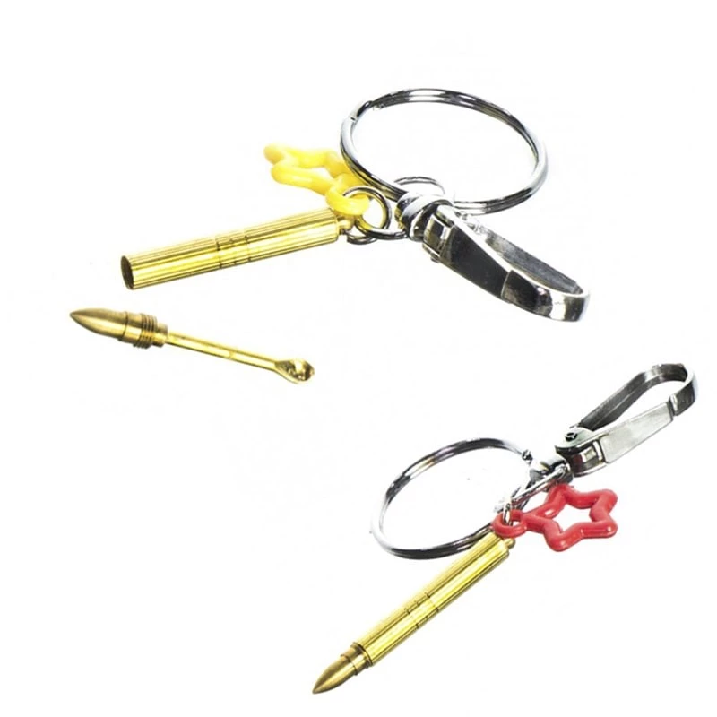 Lyžička snuff Bullet v tvare náboja prívesok