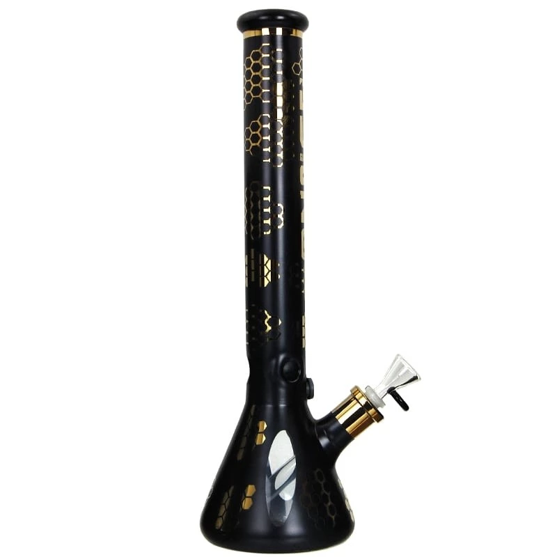 Sklenené bongo BLAZE Antracitovo-zlaté 45 cm