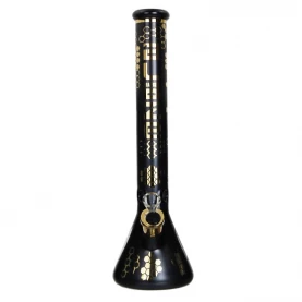 Sklenené bongo BLAZE Antracitovo-zlaté 45 cm