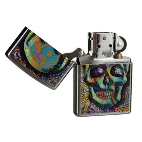 Zippo zapaľovač Psychedelic Skull Trip