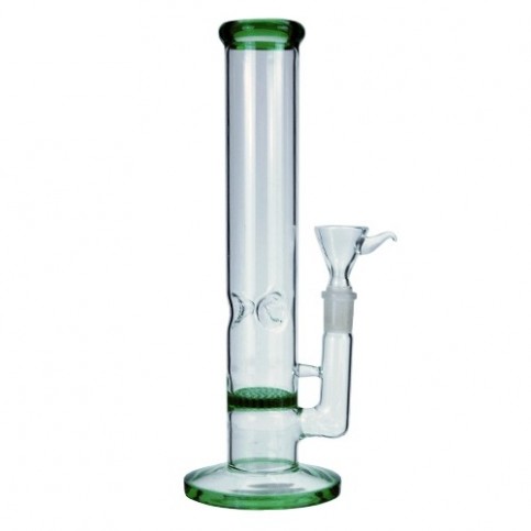 Sklenené Bongo Honeycomb Green 26 cm - pohľad zboku