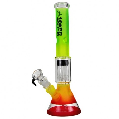 Sklenené bongo Boost Rasta Beaker 37 cm