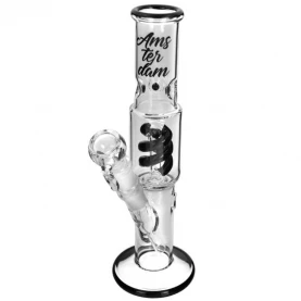 Sklenené bongo Amsterdam mix 28 cm - pohľad spredu