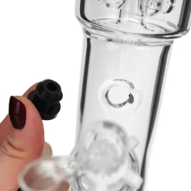 Bong sklo Blaze Ice Clear 50 cm - detail: turbo so silikónovou zátkou.