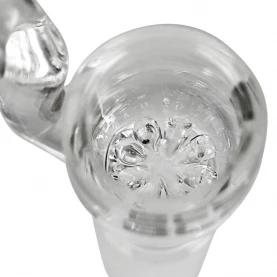 Bong sklo Blaze Ice Clear 50 cm - detail: kotol s rúčkou a zabudovaným sitkom.