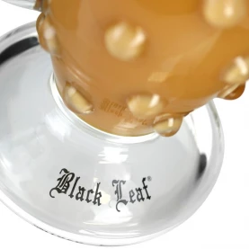 Bong sklo Black Leaf Frutti di Qualm 27 cm - detail logo.