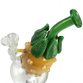 Bong sklo Black Leaf Frutti di Qualm 27 cm - pohľad zvrchu, detail.