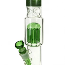 Bong sklo Black Leaf Molecular 45 cm - detail: ľadovač, cooler, kotol a turbo.