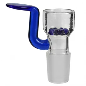Bong sklo Black Leaf Triple Turbine 38 cm - detail: šluk so sitkom a rúčkou zboku.