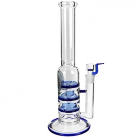 Bong sklo Black Leaf Triple Turbine 38 cm - pohľad zľava.