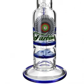 Bong sklo Black Leaf Triple Turbine 38 cm - detail - motív.