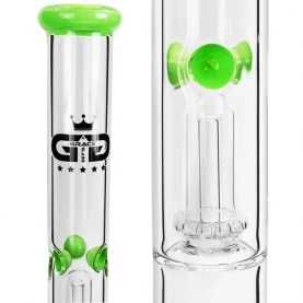 Sklenený bong Grace Glass v kufríku: detail náustku a cooler.