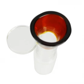 Bong sklo shroom cooler 8arm 39 cm amber - detail: kotol zvrchu.