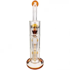 Bong sklo shroom cooler 8arm 39 cm amber - pohľad spredu.