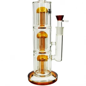 Bong sklo shroom cooler 8arm 39 cm amber - detail: coolery a kotol.
