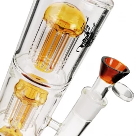 Bong sklo shroom cooler 8arm 39 cm amber - detail: cooler.
