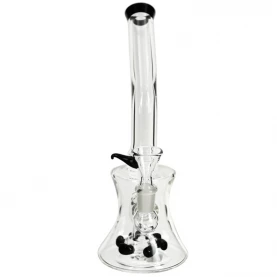 Bong sklo Steam Turbine black 25 cm - pohľad spredu.