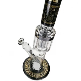 Bong sklo Blaze Alchemie 48 cm - detail: ľadovač, cooler, kotol a podstava.