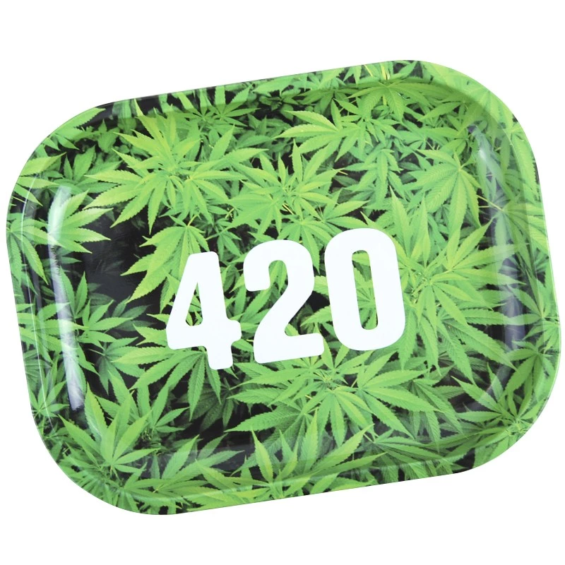 Roll Tray Ganja 420 Green