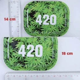 Roll Tray Ganja 420 Green