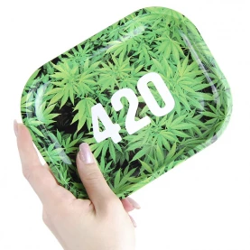 Roll Tray Ganja 420 Green