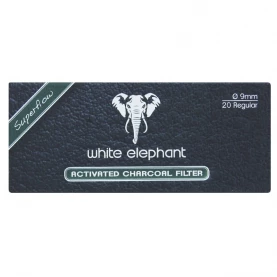 Uhlíkové fajkové filtre 9mm 20 ks White elephant