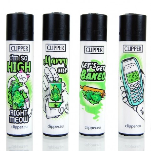 Clipper séria WEED SLOGAN po 4 ks