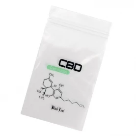 Zip sáčky CBD Black Leaf - jeden kus na bielom pozadí