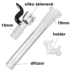 Sklenené Bongo 50cm Blaze Ice black