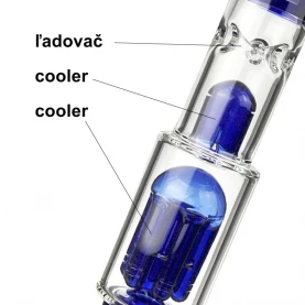 Blaze Ice blue 43cm Sklenené Bongo