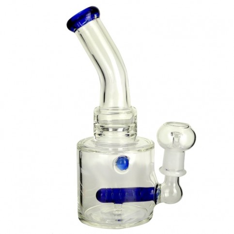 Bong sklo Oil blue percooler/dabbing